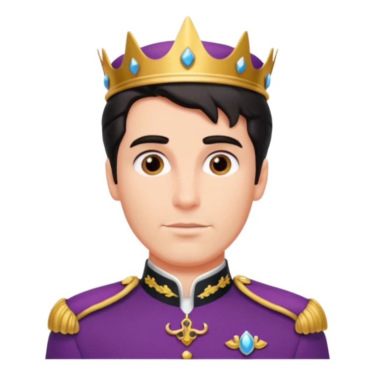 old adult prince eric with prince uniform sticker