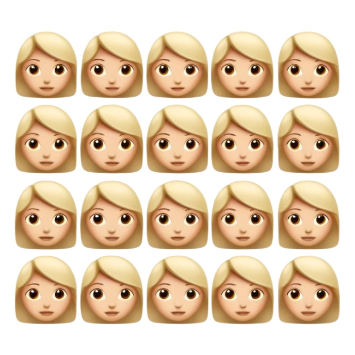 Emoji challenge.
Show 16 emojis that are almost identical.
Only one emoji has a small difference in shape or expression.
Neutral background, soft shadows.
Increase difficulty slightly.
Add subtle animation to keep attention. sticker