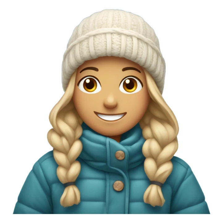 smiling girl in snowy landscape sticker