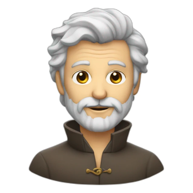 Vieux chauve avec une barbe sticker