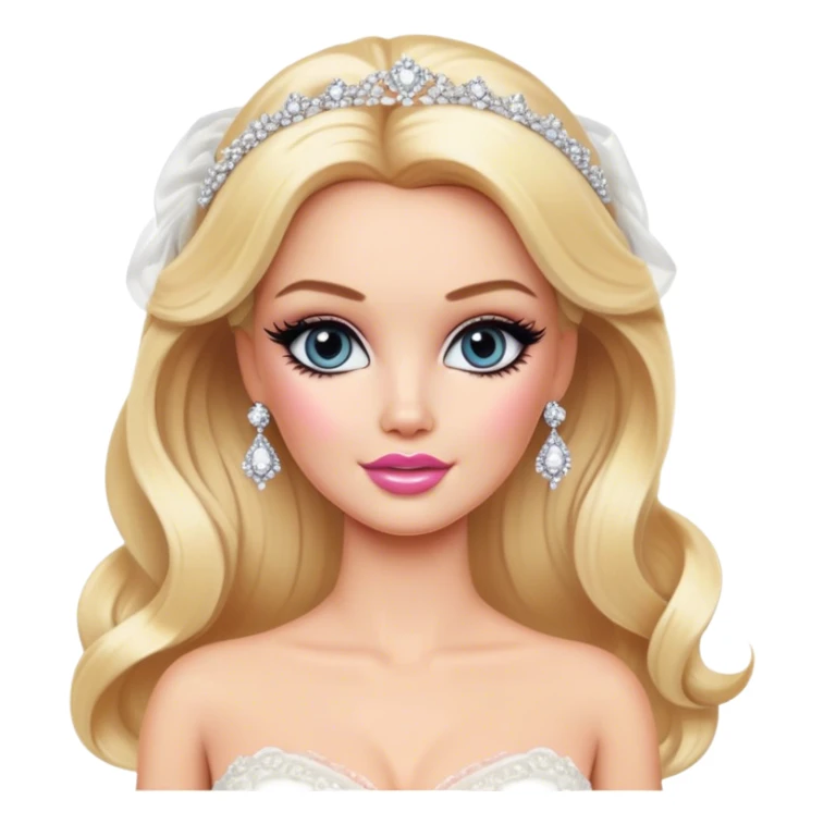 blonde makeup artist barbie, bridal sticker