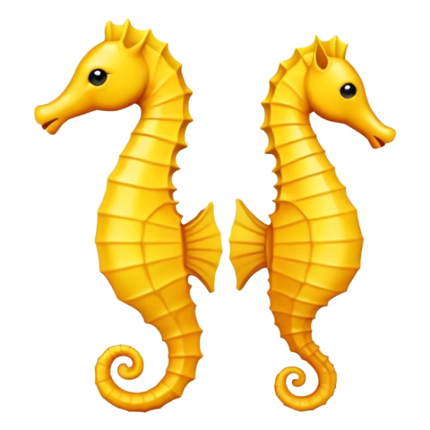 Create a seahorse and Color seahorse yellow sticker