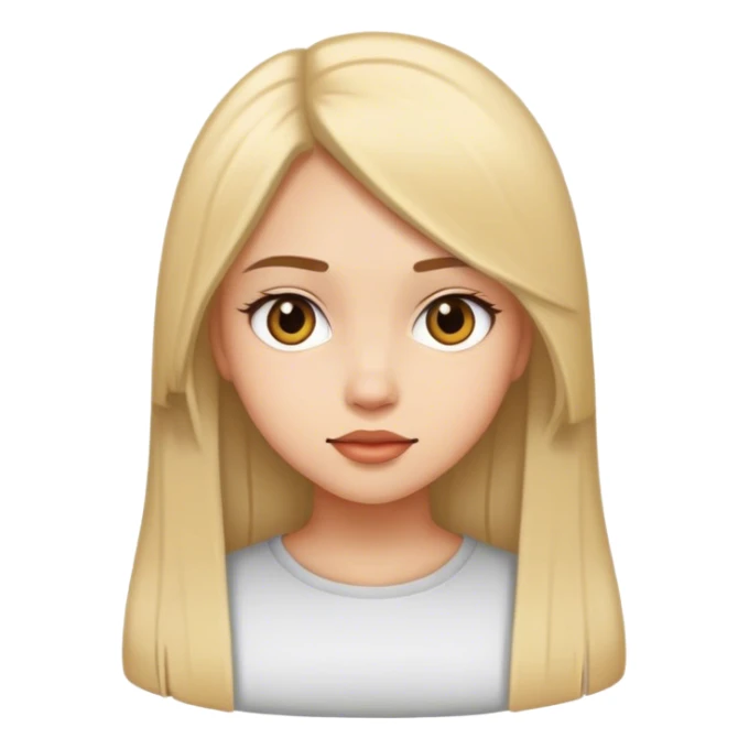 straight hair girl sticker