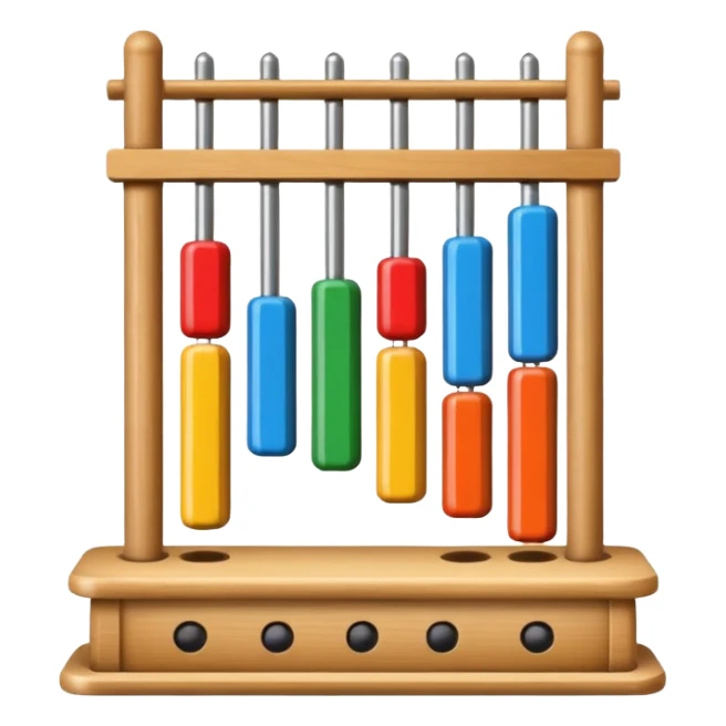 wooden glockenspiel instrument sticker