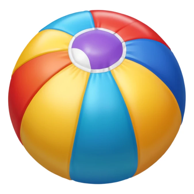 colorful beach ball, playful and vibrant sticker