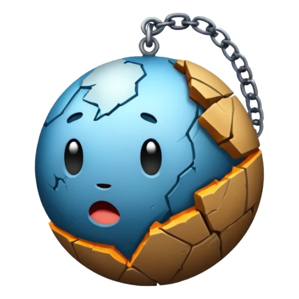 The world that has a wrecking ball through it⚽️  sticker