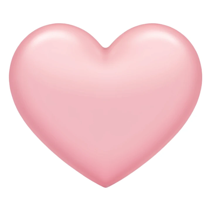 Light baby pink heart with no face sticker