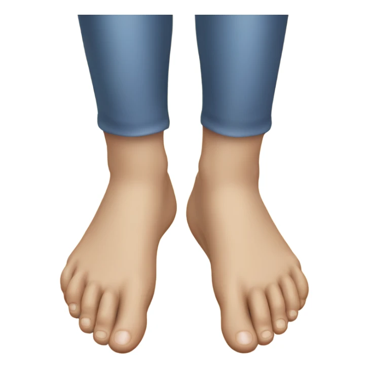 Realistic human feet shiny sticker