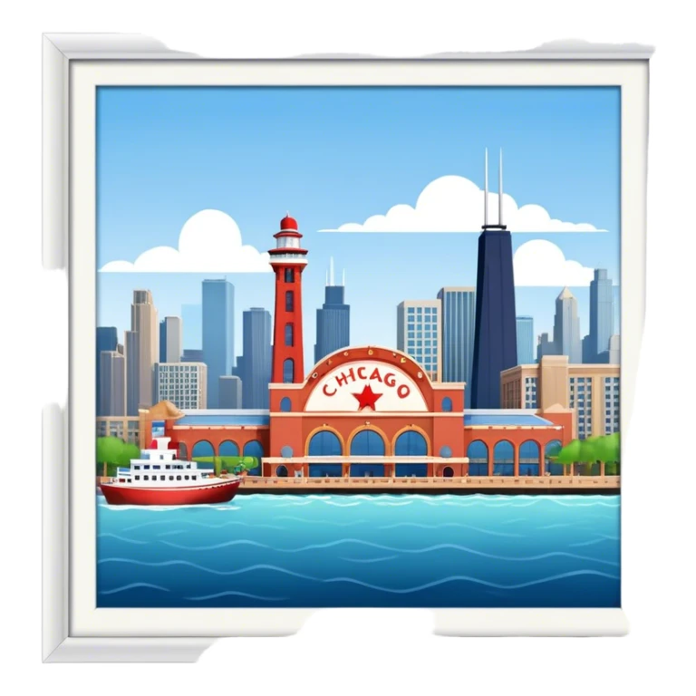 Chicago Navy Pier￼ sticker