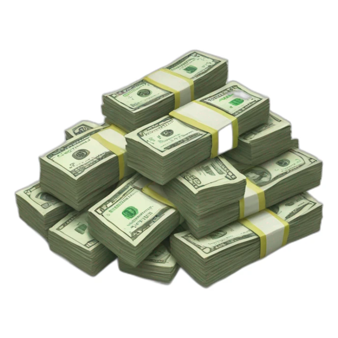 pile of cash sticker