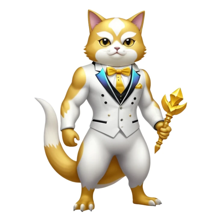 Transcendent celestial infinity cosmic galactic energy Mega neon unicorn dragon hydra hyper rare golden penguin Golden Divine god angel Omni Black and white Super muscular Buff sigma Gigachad cat full body tuxedo colored  sticker