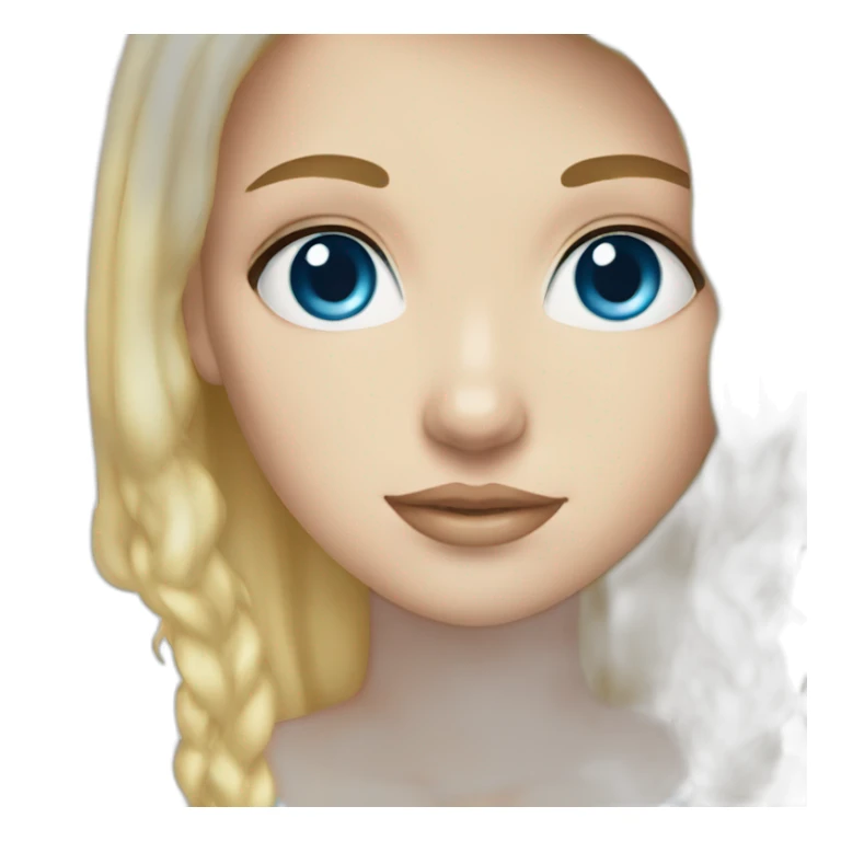 white girl blond hair blue eyes sticker