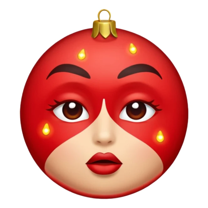 kiss mark with christmas vibes sticker