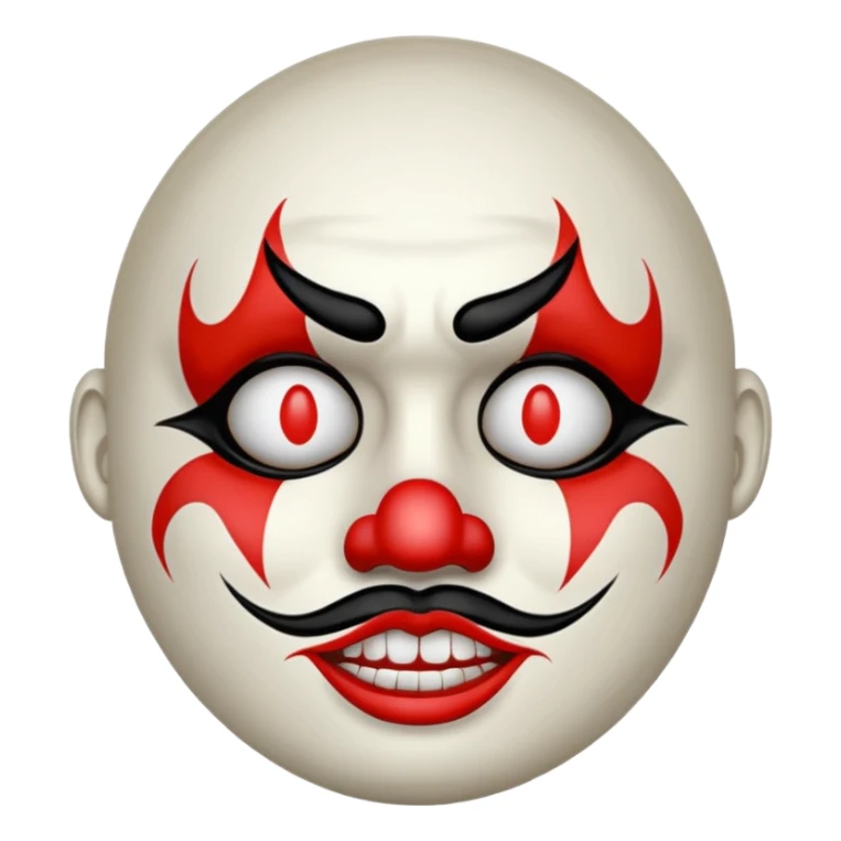 The simple Insane Clown Posse face makeup on a simple round emoji sticker