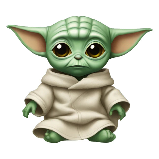 Baby Yoda in a medical mask sticker