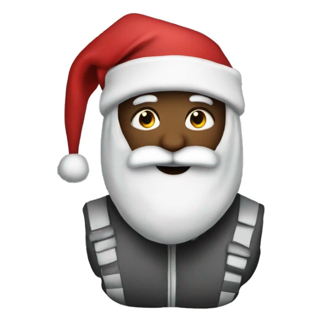 Santa Claus wearing a ski mask at night  sticker