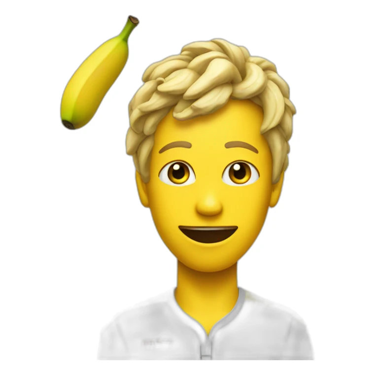 Humanlike Banana in a tennis uniform sticker