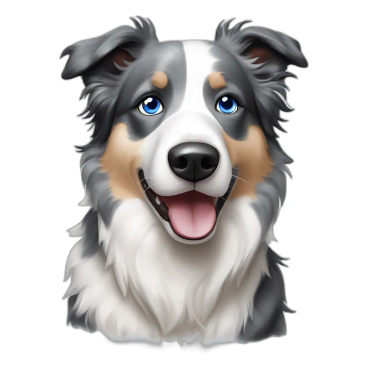 Blue eyes Seal merle Border collie sticker