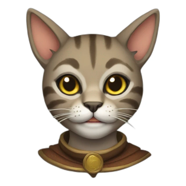 tabaxi cat-person with antlers sticker