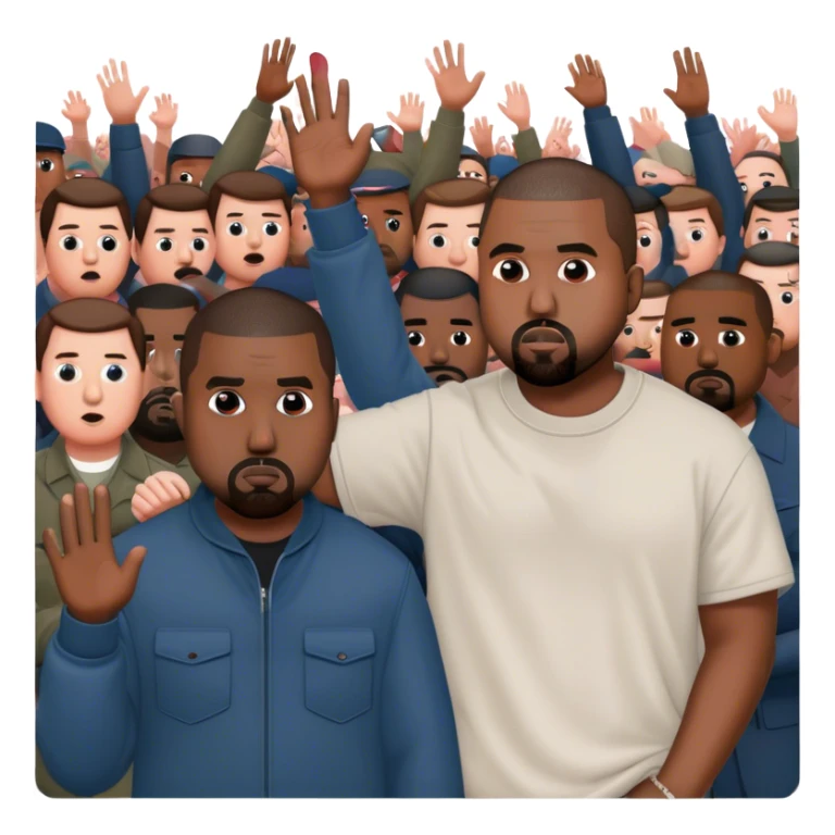 Kanye West and Elon at a Rally sticker