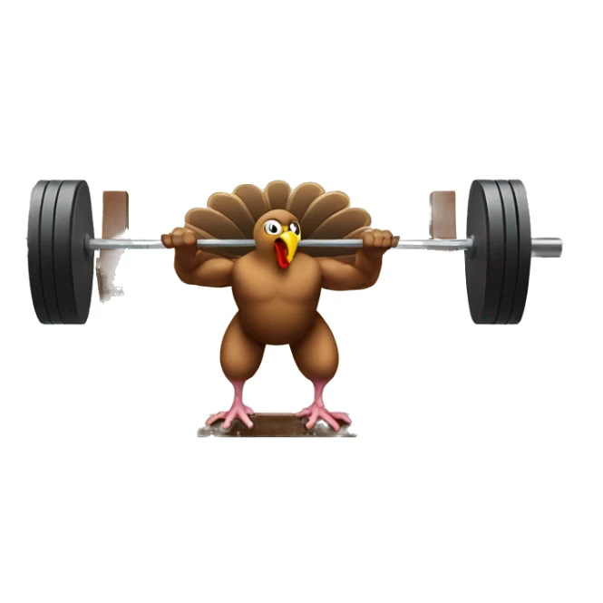 Turkey hitting bench press  sticker