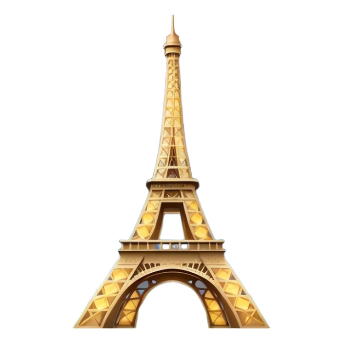 Eiffel Tower with sparkling lights and stars in the night sky sticker