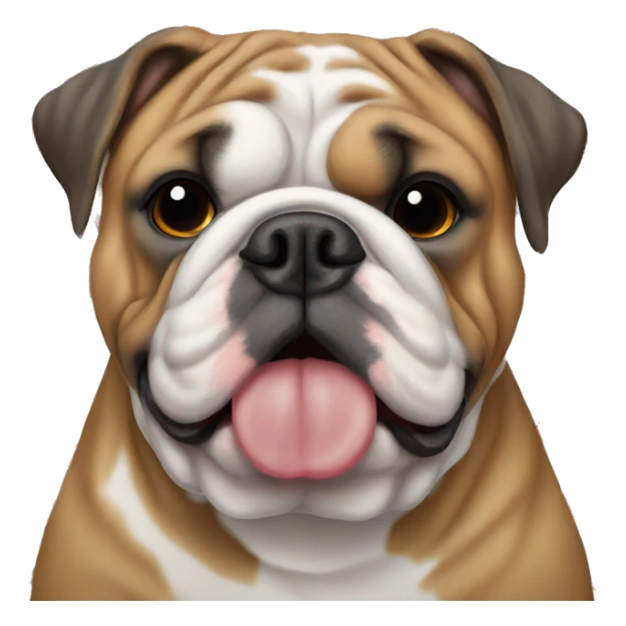 English bulldog with plaid bandana sticker