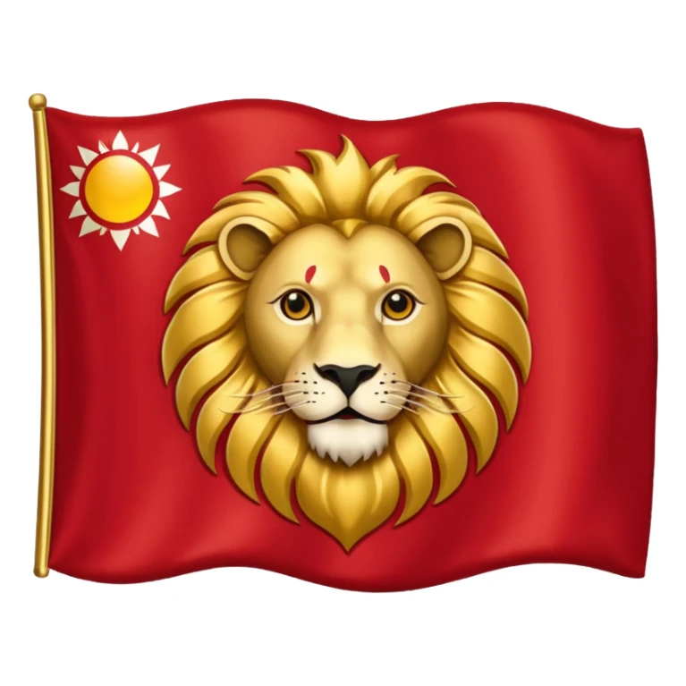 Iran flag with lion and sun emblem sticker
