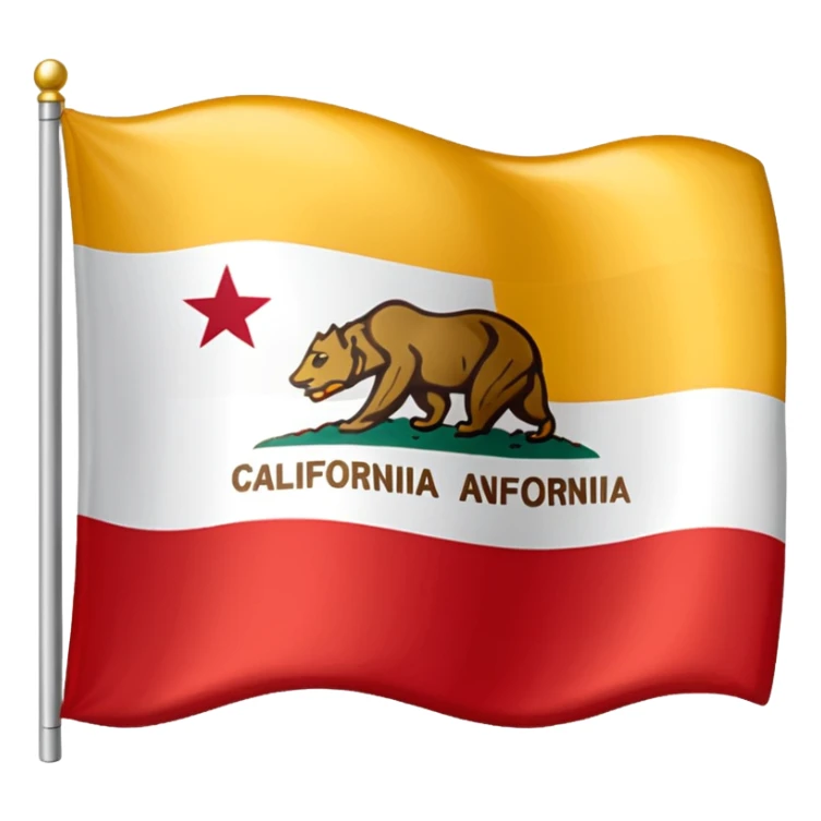 Hazme un emoji de la bandera de California  sticker