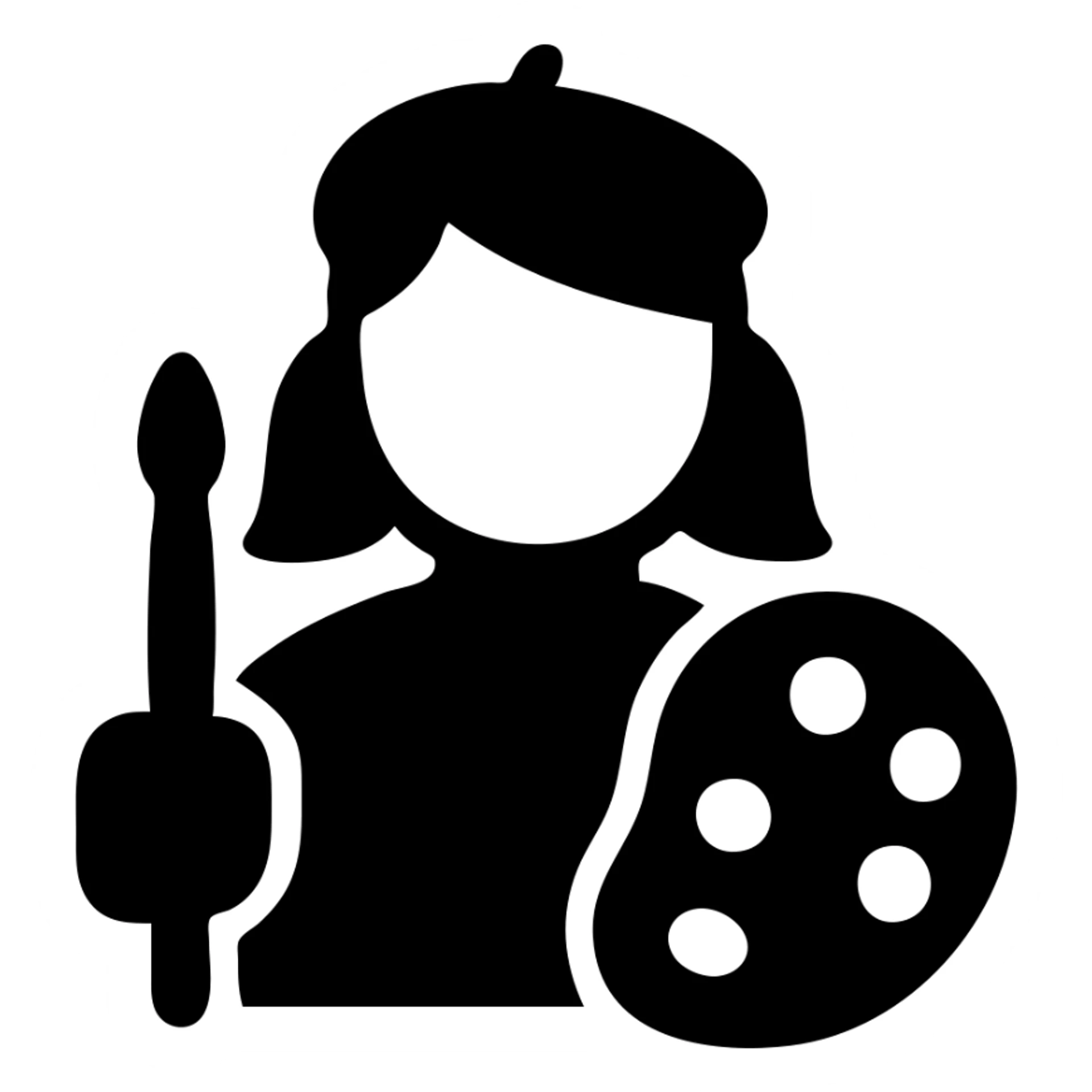 female painter sticker