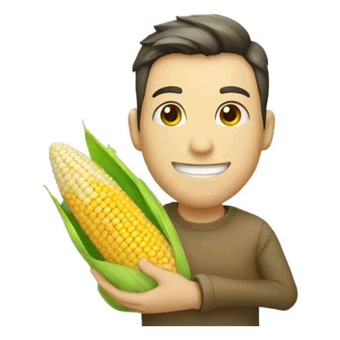Corn in hand sticker