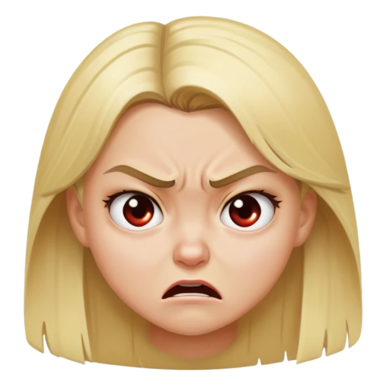 Aggravated blonde girl  sticker
