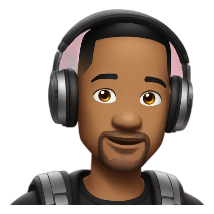 Will smith listening music sticker