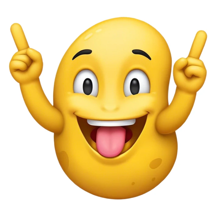 emoji sticking tongue out, winking, ‘rock hands’ gesture  sticker