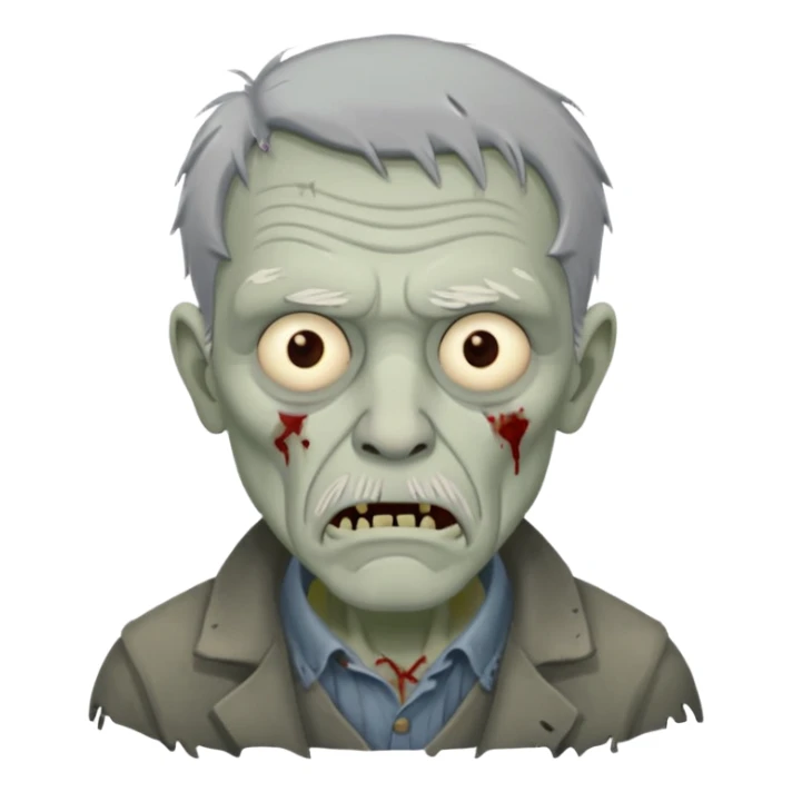 parisian zombie old man sticker