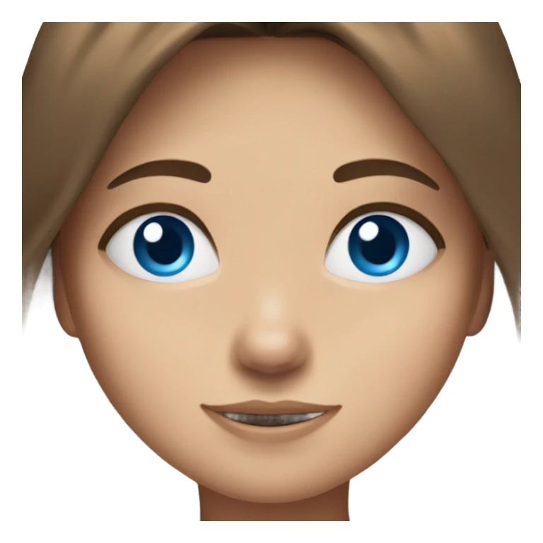 Girl with brown hair and blue eyes sending messages  sticker