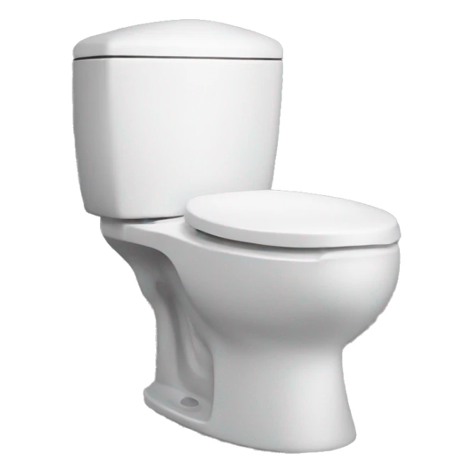 White toilet with male face coming out sticker