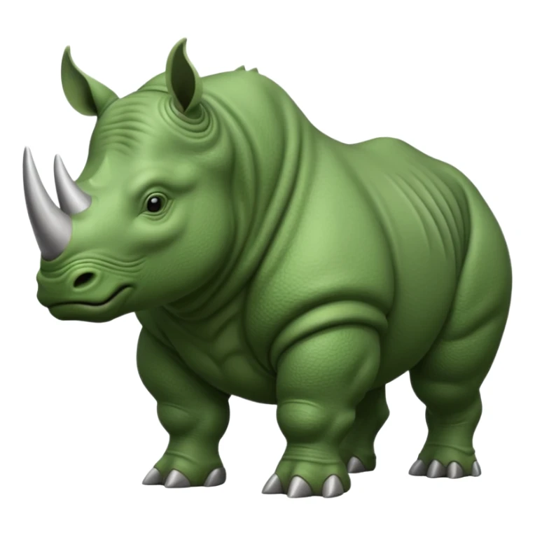 Green rhino sticker
