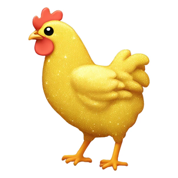 Kawaii neon star glitter chicken sleeping emoji    sticker