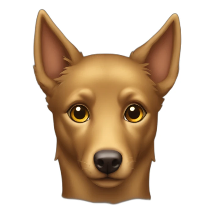 Kelpie cross with tan fur and gold eyes sticker