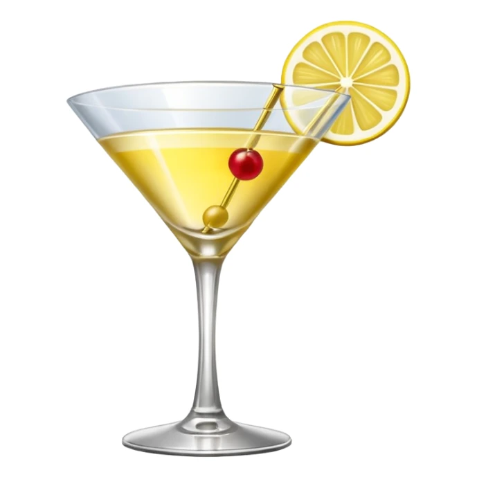 golden elegant cocktail in martini glass sticker