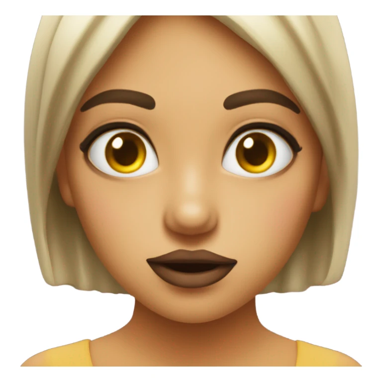 chica pintandose los labios con un gloss y que este guiñando un ojo sticker