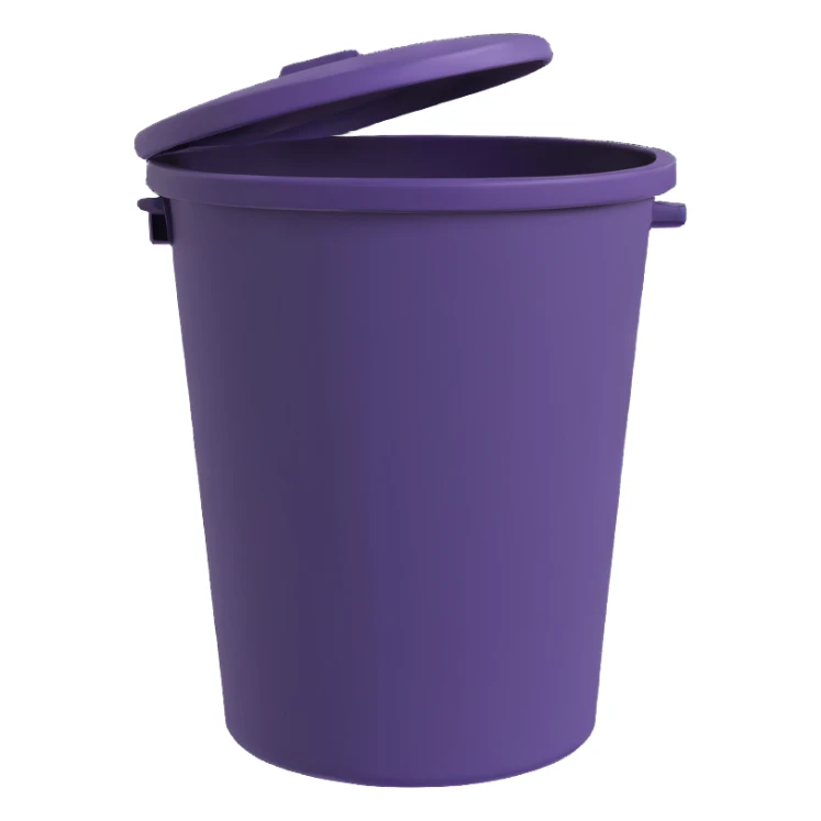 Draw a Pixar-style trash can. The view should be at a high angle. Do not use the face, eye, and mouth. sticker