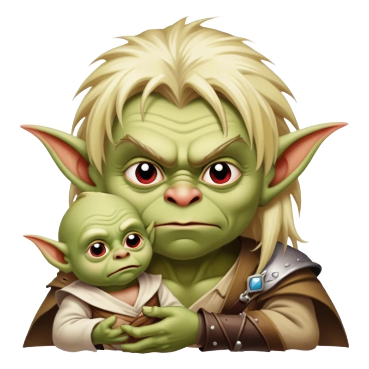 Goblin King with baby Toby sticker