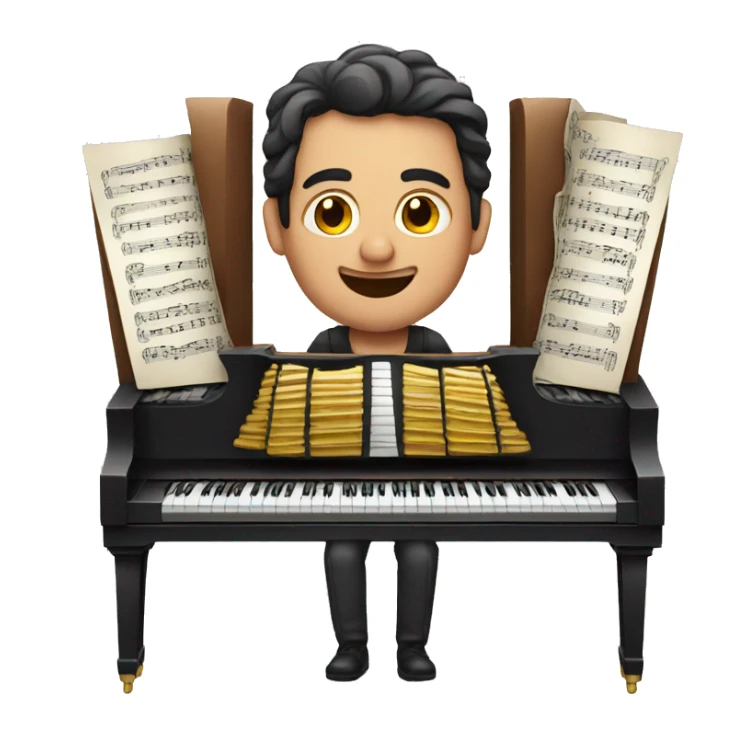 spanish man playing the organ sticker