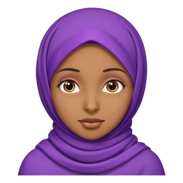 Brownskin girl with purple hijab sticker