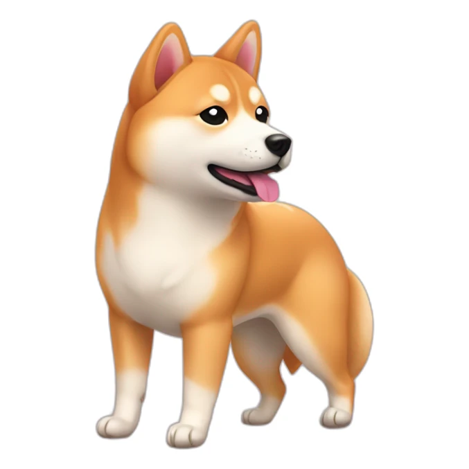 Pink Shiba inu sticker