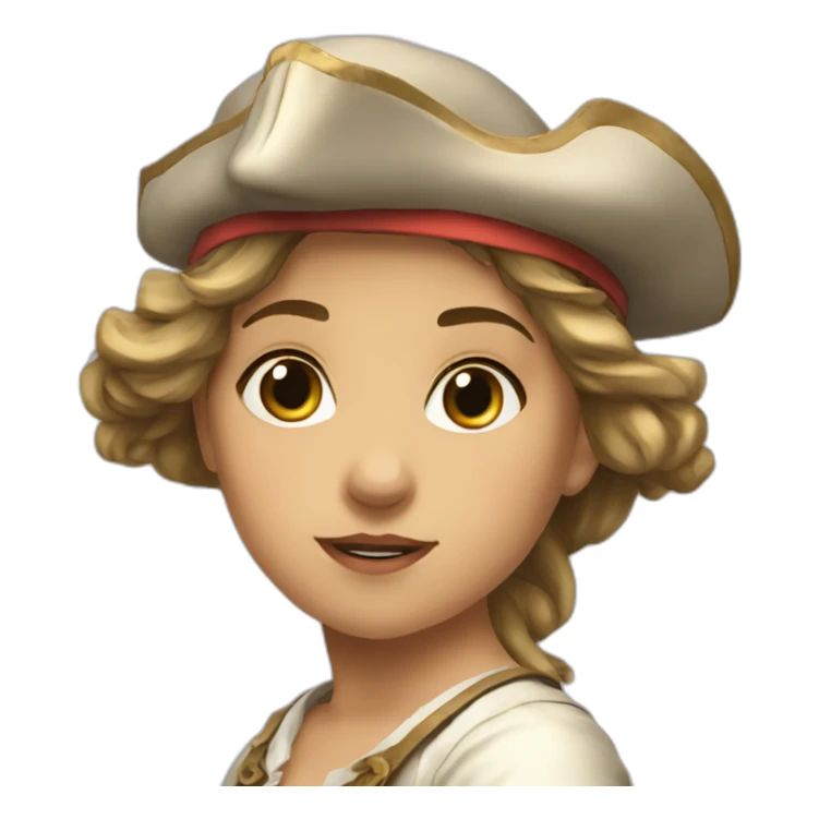 French-Revolution-girl-phrygian-cap-frowned sticker