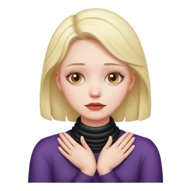 girl with hands around her neck dead sticker