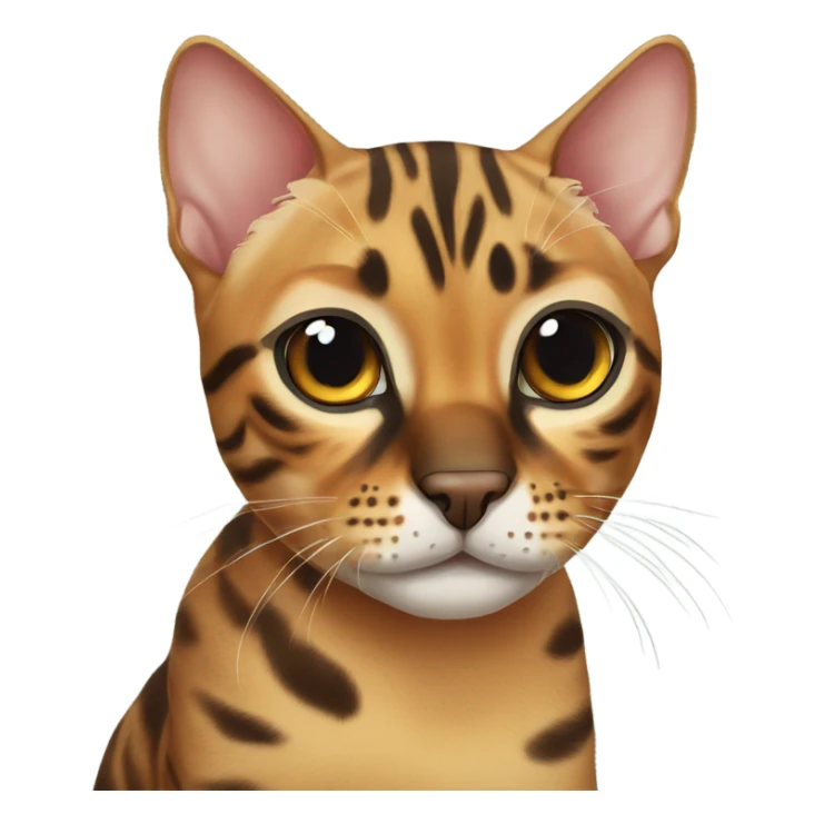 Bengal cat with puppy eyes sticker